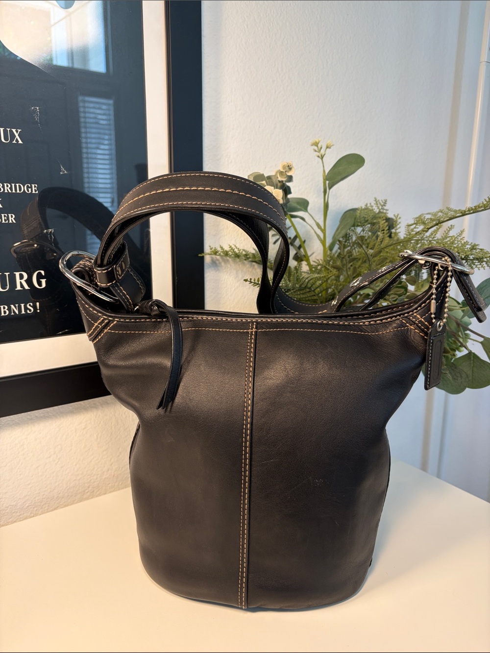 Vintage Coach Bleeker Bucket Duffle Bag